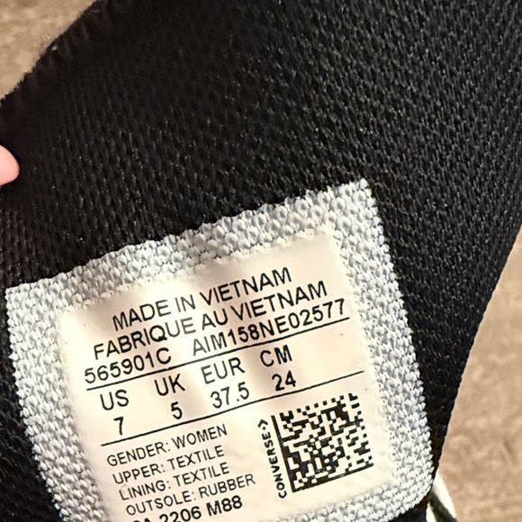 Black and White Platform Sneakers - Picture 4 of 6